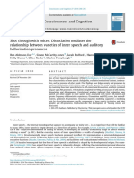 Shot Through With Voices Dissociation Mediates The Relationship Between Varieties of Inner Speech and Auditory Hallucination Proneness