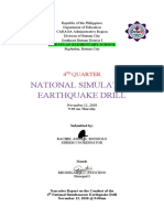 National Simulation Earthquake Drill: 4 Quarter