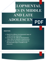 Middle and Late Adolescent