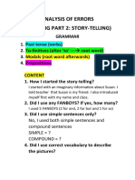 Analysis of Errors (Speaking Part 2: Story-Telling)