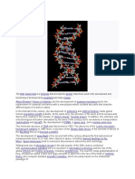 20th Century: DNA Double Helix Molecule Genetic Organisms Viruses