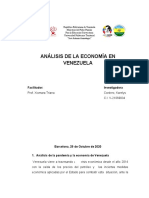 Análisis de La Economía de Venezuela - Cuestionario.
