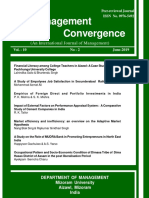 Management Convergence: (An International Journal of Management)