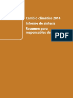 AR5 SYR Cambio Climático 2014