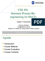 CSS 496 Business Process Re-Engineering: For BS (CS)