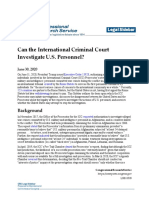 Can The International Criminal Court Investigate U.S. Personnel?