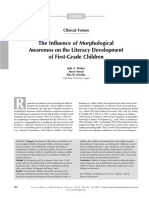 The Influence of Morphological Awareness On The Literacy Development of First-Grade Children