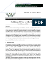 Distillation of Water by Solar Energy PDF