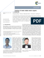 Applications of Water Stable Metal-Organic Frameworks