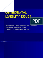 Ob/Neonatal Liability Issues