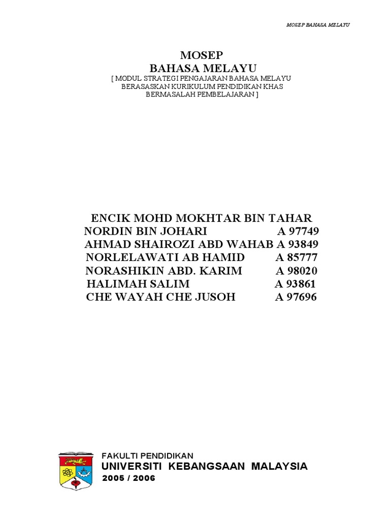 Mosep Pdf