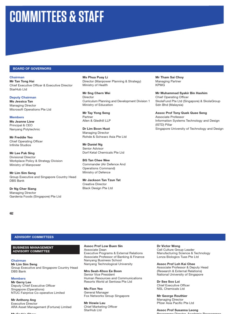 Committees & Staff: Board of Governors | PDF | Confucianism | Schools