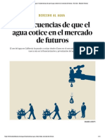 Derecho Al Agua - Consecuencias de Que El Agua Cotice en El Mercado de Futuros - El Salto - Edición General