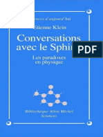 Conversations Avec Le Sphinx Les Paradoxes en Physique by Etienne Klein