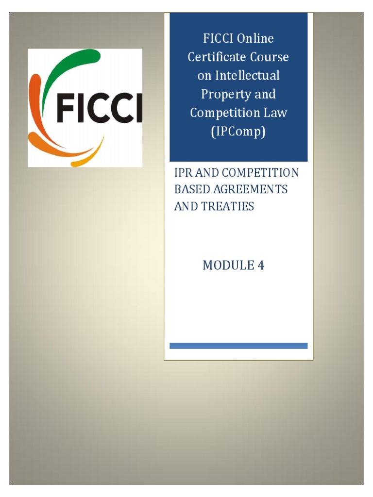 Module 4 Course Matterial Ipr and Competition Based Agreements