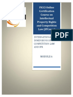 Module 6 Course Matterial Ipcomp International Dimensions of Competition Law and Ipr PDF