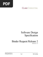 Software Design Specification Binder Request Release 2: Revision 1.0