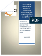 Module 7 Course Material Ipcomp Relation of Pharmaceutical Sector With Competition Law and Intellectual Property Rights (Ipr)