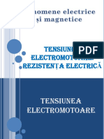 Tensiunea electromotoare. Rezistența electrică Cl. 8