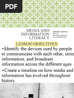 Media and Information Literacy: Jeddah P. Valencia