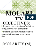 Calculating Molarity: Concentration of Solutions