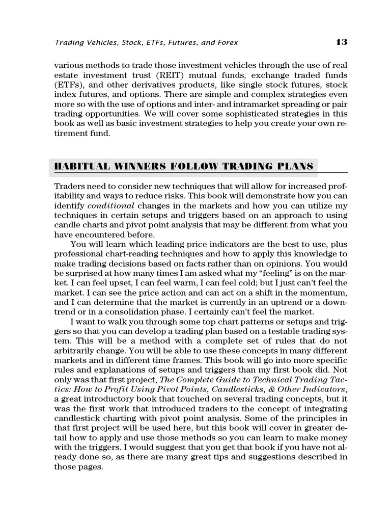 Advanced Trading Strategies and Techniques | PDF | Exchange Traded Fund ...