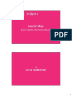 Leadership. Curs. Concepte Introductive - Partea 1 PDF