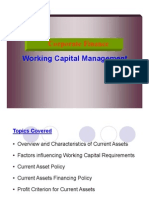 Corporate Finance: Working Capital Management Working Capital Management