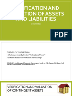 Verification and Valuation of Assets and Liabilities: - Simran Jain CRN-502