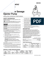Submersible Sewage Ejector Pump: Safety Information