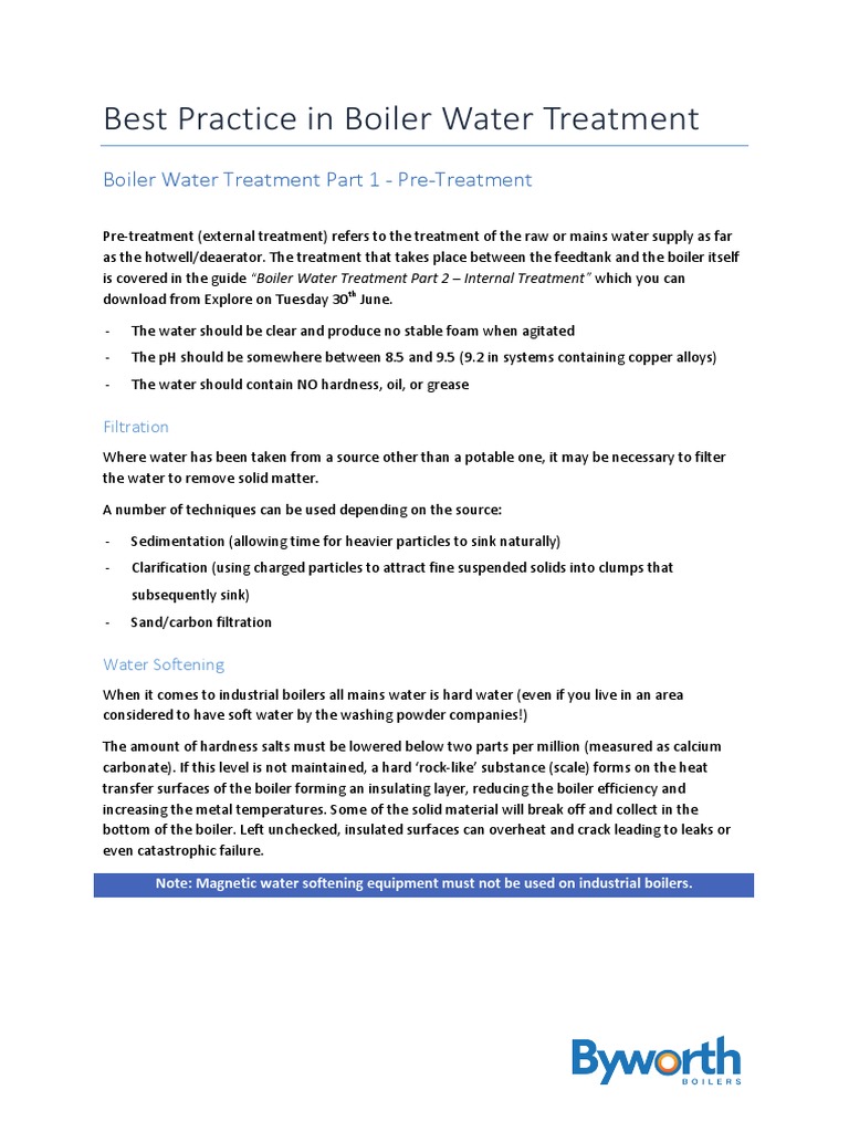 Best Practice in Boiler Water Treatment Part 1 PDF | PDF | Alkalinity ...