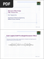 Microwave Filter Design Chp. 5: End-Coupled, Half-Wavelength Resonator Filters