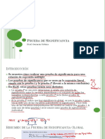 Prueba de Significancia (Regresión Lineal Múltiple)