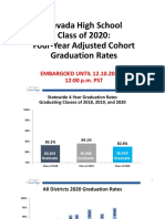 2020 High School Graduation Rates (Nevada Dept. of Education)