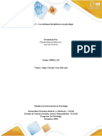 Tarea 3. – Los enfoques disciplinares en psicología _Grupo 167