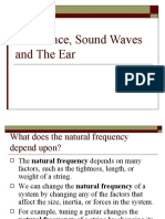 Resonance, Natural Frequency and How the Ear Detects Sound