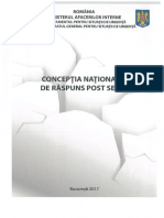 Concepția Națională de Răspuns Post SEISM PDF