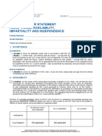 ICC Arbitrator Statement Acceptance Availability Impartiality and Independence Arbitration Rules ENGLISH