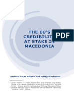 The Eu'S Credibility at Stake in Macedonia: Authors: Zoran Nechev and Hristijan Petrusev