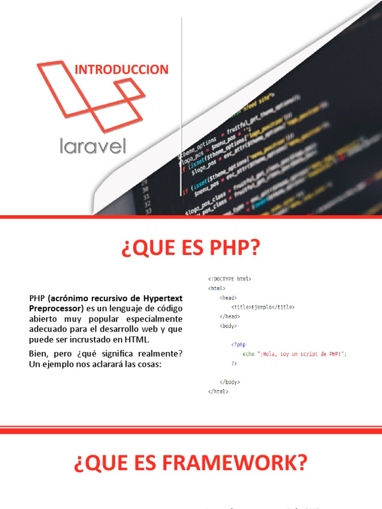 Introducción a PHP y Laravel | PDF