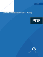 Ebrd Environmental and Social Policy 2019 PDF