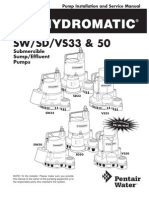 SW/SD/VS33 & 50: Submersible Sump/Effluent Pumps