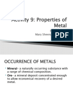 Activity 9 - Properties of Metal
