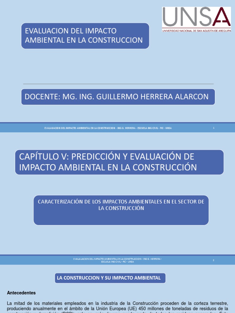 Impacto Ambiental en Construcción | PDF | Entorno natural | Residuos