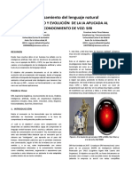 Procesamiento Del Lenguaje Natural: Desarrollo Y Evolución de La Ia Aplicada Al Reconocimiento de Voz: Siri