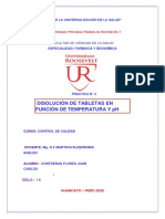 Practica de Disolucion de Tabletas PDF