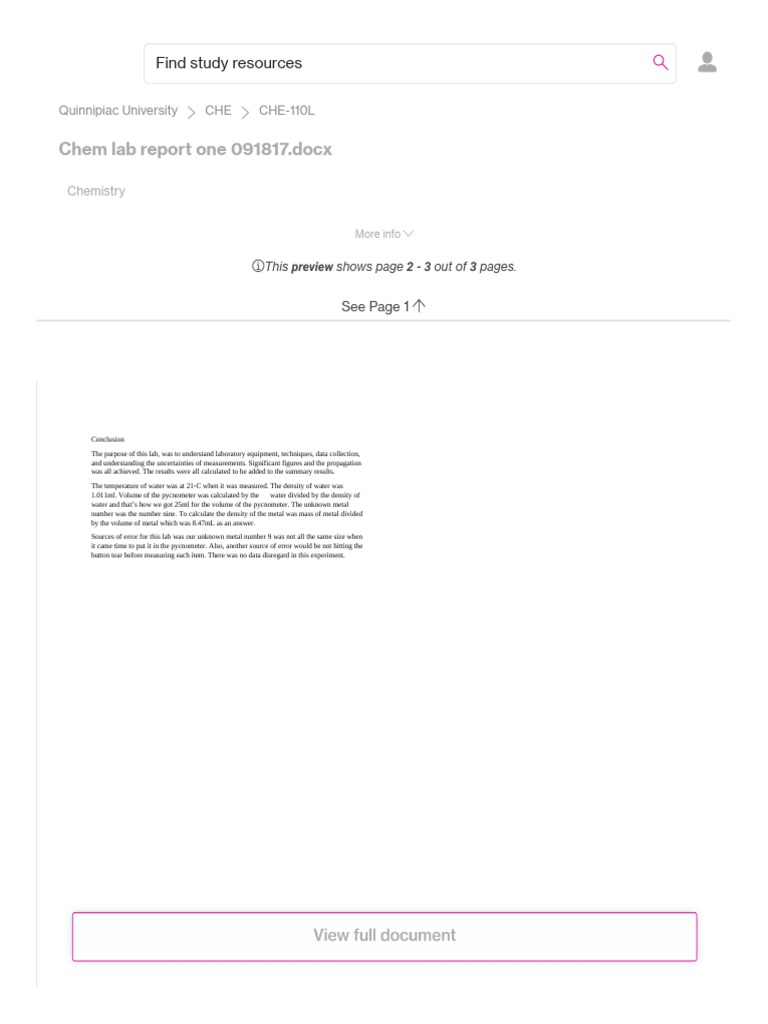 Conclusion The Purpose of This Lab Was To Understand Laboratory Equipment Course Hero PDF