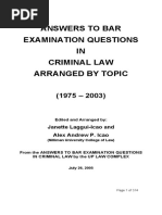 Answers To Bar Examination Questions in PDF | PDF | Crime ...