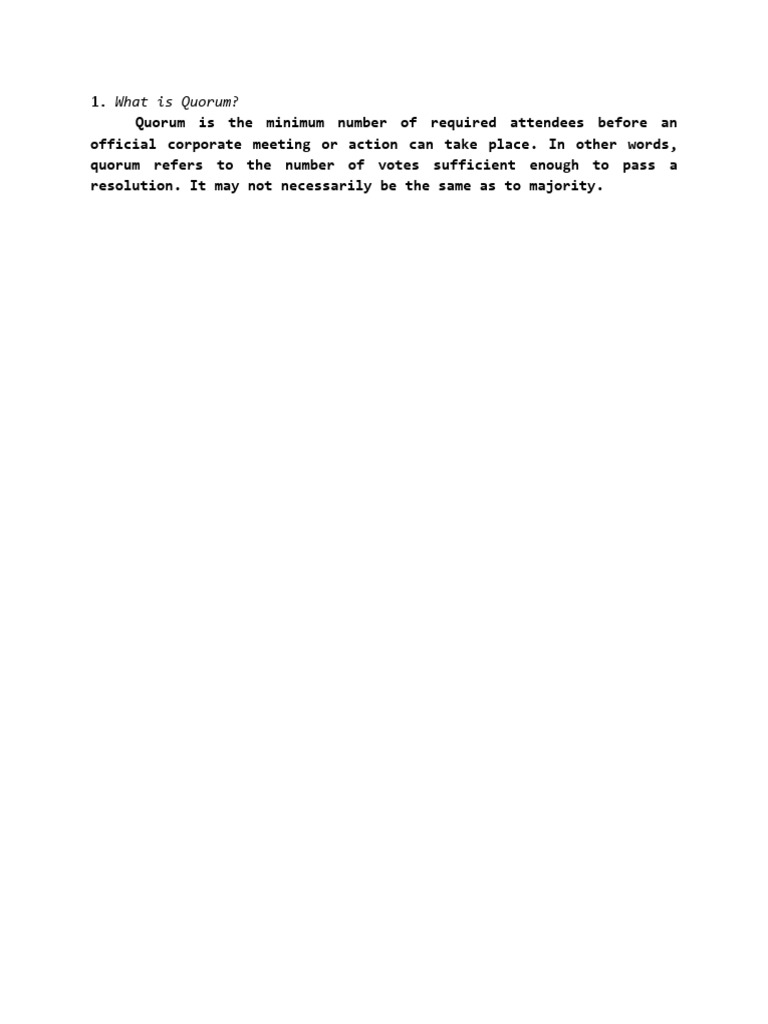 Quorum PDF | PDF