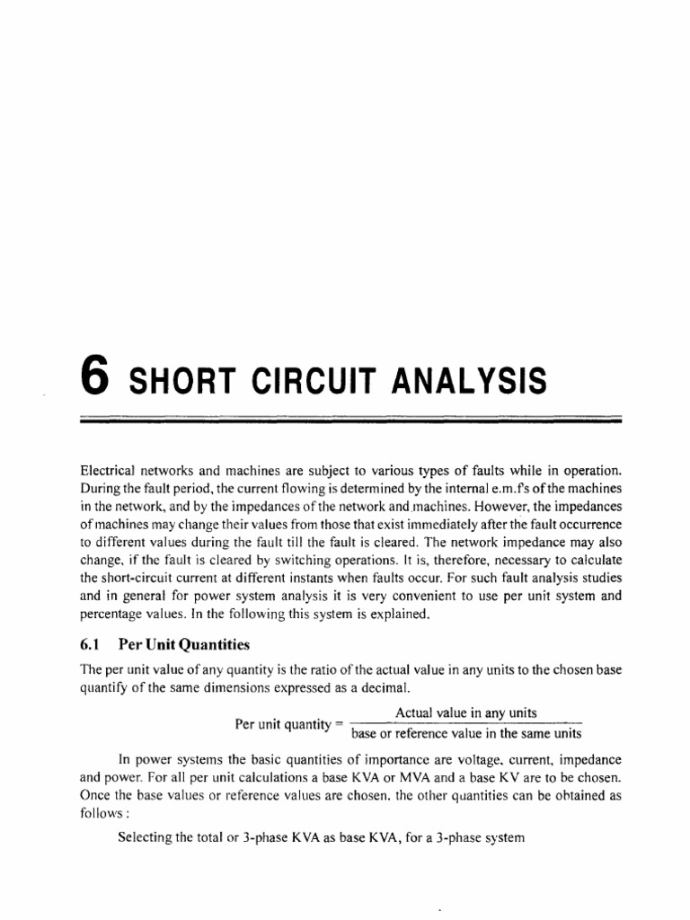 Short Circuit Analysis PDF PDF Inductor Electrical Impedance